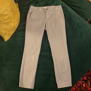 J crew Frankie chino pant size 4 grey/blue/purple